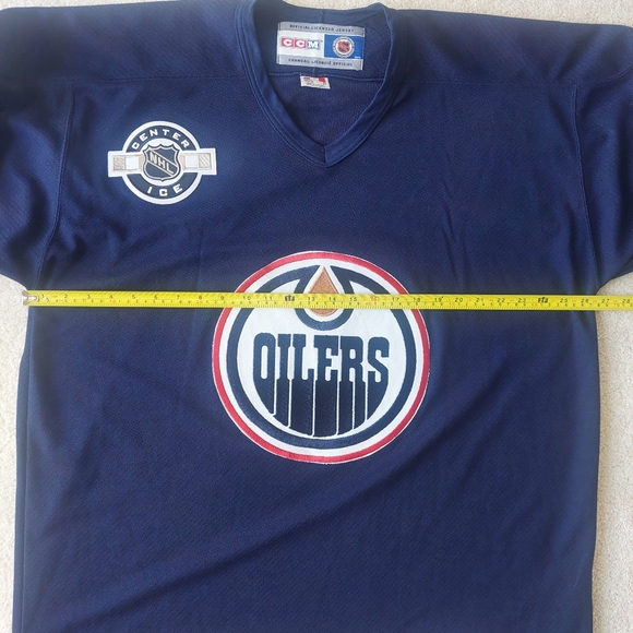 CCM Oilers Jersey, Official Licensed NHL Center Ice, Blank Back, Size XL - Picture 12 of 14